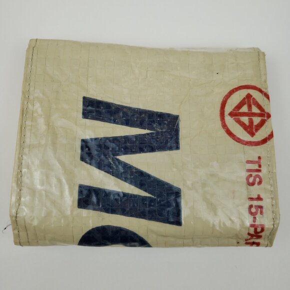 Torrain Wallet Recycled Cement Bag Material Bi-Fold Vegan Unisex Red White - Picture 5 of 13